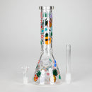 10" Glow PinePop Glass Bong – 5mm Thick Glass, Glow-in-the-Dark Pineapple Design Glass Bong DY Glass