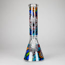 13.5" PsyClown Glass Bong – 7mm Thick Glass, Bold Psychedelic Clown Design Glass Bong DY Glass Design A