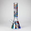 13.5" PsyClown Glass Bong – 7mm Thick Glass, Bold Psychedelic Clown Design Glass Bong DY Glass