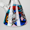 13.5" PsyClown Glass Bong – 7mm Thick Glass, Bold Psychedelic Clown Design Glass Bong DY Glass
