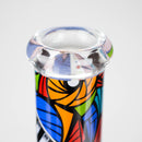 13.5" PsyClown Glass Bong – 7mm Thick Glass, Bold Psychedelic Clown Design Glass Bong DY Glass