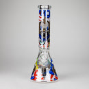 13.5" PsyClown Glass Bong – 7mm Thick Glass, Bold Psychedelic Clown Design Glass Bong DY Glass Design B