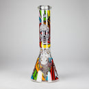 13.5" PsyClown Glass Bong – 7mm Thick Glass, Bold Psychedelic Clown Design Glass Bong DY Glass Design D