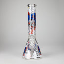 13.5" PsyClown Glass Bong – 7mm Thick Glass, Bold Psychedelic Clown Design Glass Bong DY Glass Design F