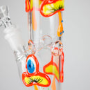 8.5" PsyTotem Glass Bong – 5mm Thick Glass, Tribal Totem Design Glass Bong DY Glass