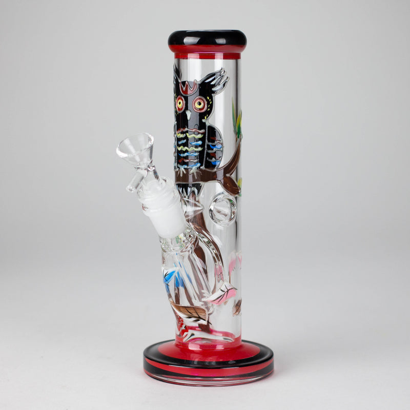 8.5" PsyTotem Glass Bong – 5mm Thick Glass, Tribal Totem Design Glass Bong DY Glass Design B