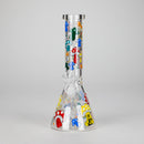 10" GlowShroom Glass Bong – 5mm Thick Glass, Glow-in-the-Dark Mushroom Design Glass Bong DY Glass