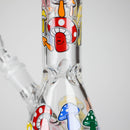 10" GlowShroom Glass Bong – 5mm Thick Glass, Glow-in-the-Dark Mushroom Design Glass Bong DY Glass