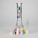 10" GlowShroom Glass Bong – 5mm Thick Glass, Glow-in-the-Dark Mushroom Design Glass Bong DY Glass