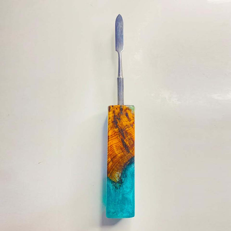 VOW | Olive Wood Epoxy Dabber - Type B – Handcrafted, Durable, and Stylish Cap · Dabber · Insert · Clip · Nail Variety Olive Wood Green