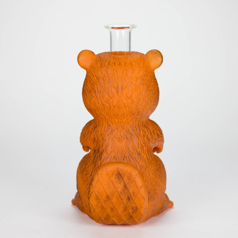 9" Arsenal Beaver Buddy Waterpipe – Brown [SMKZ184] Resin · Silicone · Plastic Bong Canadian Distributor