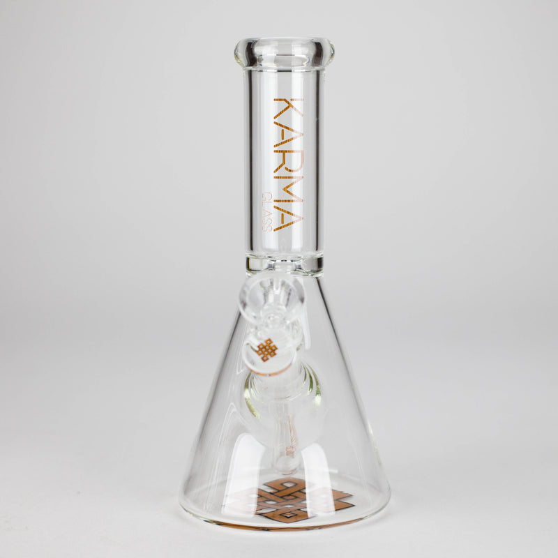Karma | 9" Skinny Beaker Glass Bong Glass Bong Maq Distributors Woodgrain