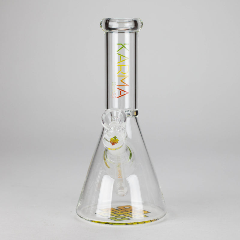 Karma | 9" Skinny Beaker Glass Bong Glass Bong Maq Distributors Rasta