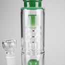 18" Straight Glass Water Pipe with Dual Percolator – Assorted Colors Glass Bong RMG WHOLESALE