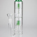 18" Straight Glass Water Pipe with Dual Percolator – Assorted Colors Glass Bong RMG WHOLESALE