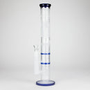 16.5" Straight Frosted Glass Bong with Dual Honeycomb Diffuser – Stemless Design Glass Bong RMG WHOLESALE