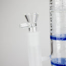 16.5" Straight Frosted Glass Bong with Dual Honeycomb Diffuser – Stemless Design Glass Bong RMG WHOLESALE