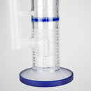 16.5" Straight Frosted Glass Bong with Dual Honeycomb Diffuser – Stemless Design Glass Bong RMG WHOLESALE