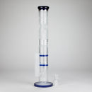 16.5" Straight Frosted Glass Bong with Dual Honeycomb Diffuser – Stemless Design Glass Bong RMG WHOLESALE