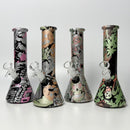 8.5" 5mm Hydrographic Glass Beaker Bong-1 Glass Bong Super Supplys Inc