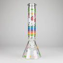 14" 7mm Glass Beaker Bong with Kitty Design and Ice Catcher Glass Bong 777 Smoke Design4