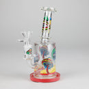 7" Magic Mushroom Glass Bong with Perc – Glow-in-the-Dark Glass Bong 777 Smoke Design1