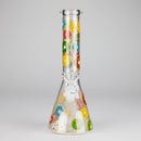 10" Glass Beaker Bong with Donut Design Glass Bong 777 Smoke