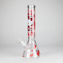 14" 7mm Glass Beaker Bong with Kitty Design and Ice Catcher Glass Bong 777 Smoke