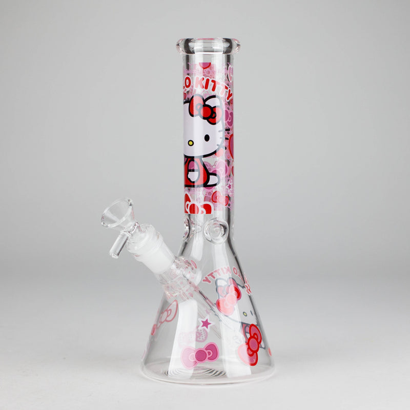 10" 5mm Glass Beaker Bong With Kitty Design Glass Bong 777 Smoke