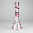 10" 5mm Glass Beaker Bong With Kitty Design Glass Bong 777 Smoke Design1