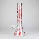 14" 7mm Glass Beaker Bong with Kitty Design and Ice Catcher Glass Bong 777 Smoke