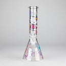 10" 5mm Glass Beaker Bong With Kitty Design Glass Bong 777 Smoke Design3