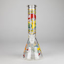 10" 5mm Glass Beaker Bong with Cartoon Design Glass Bong 777 Smoke