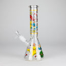 10" 5mm Glass Beaker Bong with Cartoon Design Glass Bong 777 Smoke