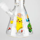10" 5mm Glass Beaker Bong with Cartoon Design Glass Bong 777 Smoke