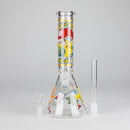 10" 5mm Glass Beaker Bong with Cartoon Design Glass Bong 777 Smoke