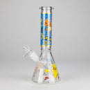 10" 5mm Glass Beaker Bong with Cartoon Design Glass Bong 777 Smoke Design4