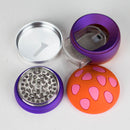 3.2" Mushroom House Grinder with One-Touch Tray – Box of 6 Display Pack 777 Smoke