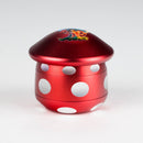 ZAluminum Mushroom Grinder 4 Layers Regular Grinder 777 Smoke Red