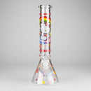 14" 7mm Glass Beaker Bong with Kitty Design and Ice Catcher Glass Bong 777 Smoke Design2