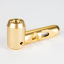Metal hand pipe with glass bowl and tube Metal Pipe NIBO Distribution GOLD