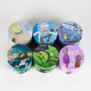 2.2" 4-Layer Metal Grinder with Cartoon Design – Box of 12 Display Pack 777 Smoke