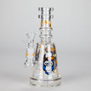 6.5" Gorillux Glow in the dark Glass Bong Glass Bong DY Glass Orange (D)