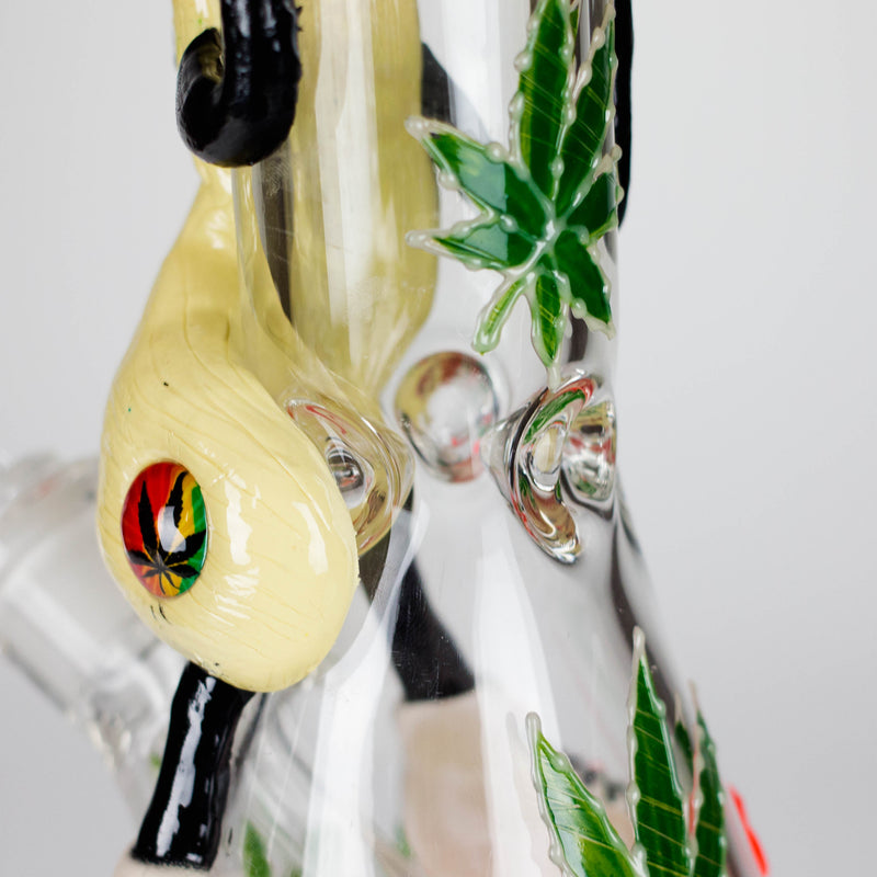 13" Shroomed Out Glow in the dark Glass Bong Glass Bong DY Glass