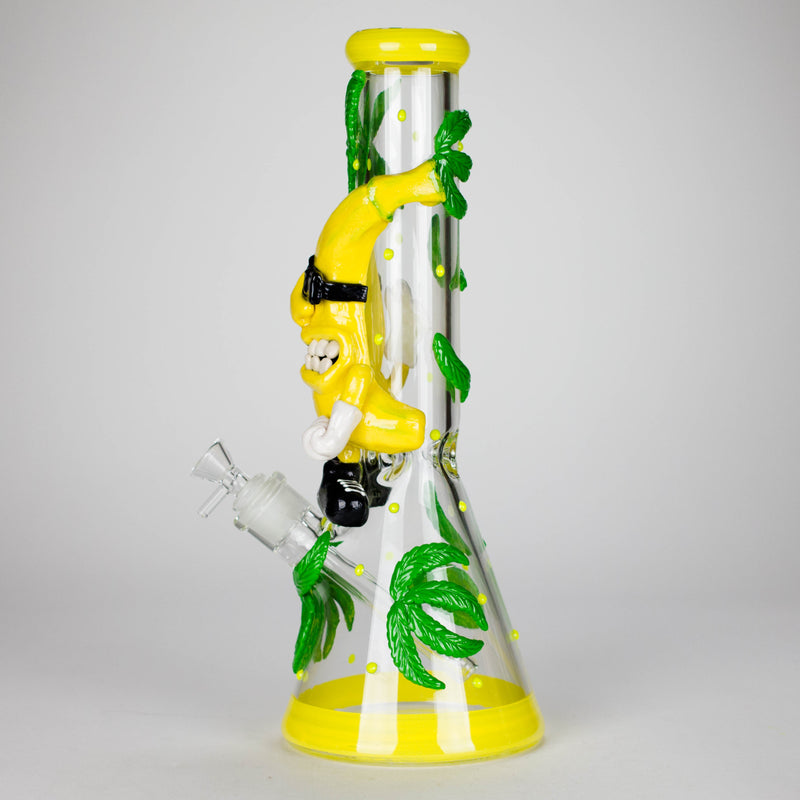 13" Bananabudz Glow in the dark Glass Bong Glass Bong DY Glass
