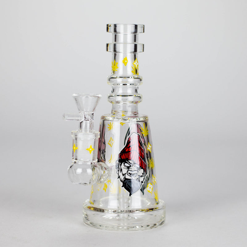 6.5" Gorillux Glow in the dark Glass Bong Glass Bong DY Glass Yellow (C)