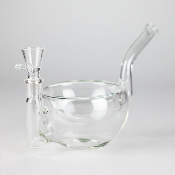 Clear Katora Water Pipe – Unique Bowl-Style Design with 14mm Joint Glass Bong RMG WHOLESALE