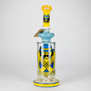 Cheech Glass | 12" Bandito Mask Tube Bong – CHE-359 Glass Bong Smoking Cat Distribution