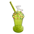 5-3/4" Milkshake Design Glass Bong Glass Bong Fortune Green