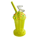 5-3/4" Milkshake Design Glass Bong Glass Bong Fortune Yellow